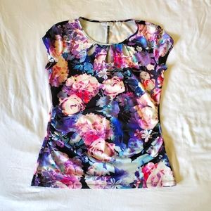 NY&C Floral Cap Sleeve Top